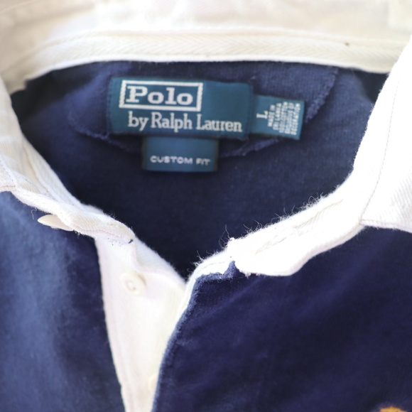 Polo Ralph Lauren Vintage Rugby-Style Patchwork Long Sleeve Shirt - Picture 10 of 14